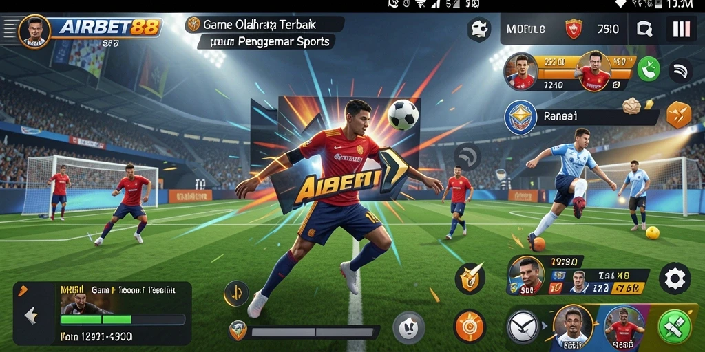 Screenshot utama AIRBET88 menampilkan gameplay seru olahraga.
