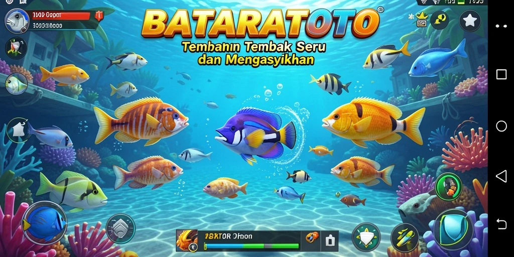 Gameplay seru di BATARATOTO saat menembak ikan.