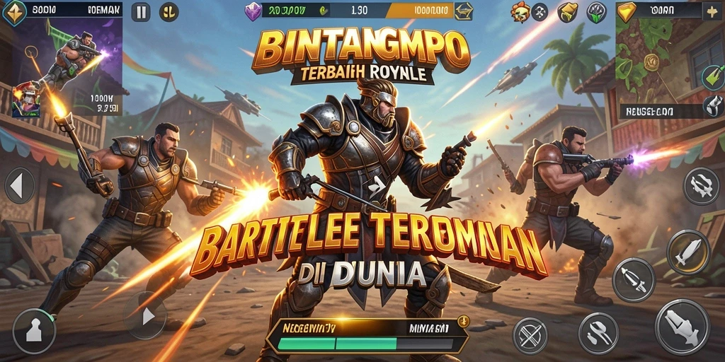 Gameplay seru BINTANGMPO dalam aksi Battle Royale.