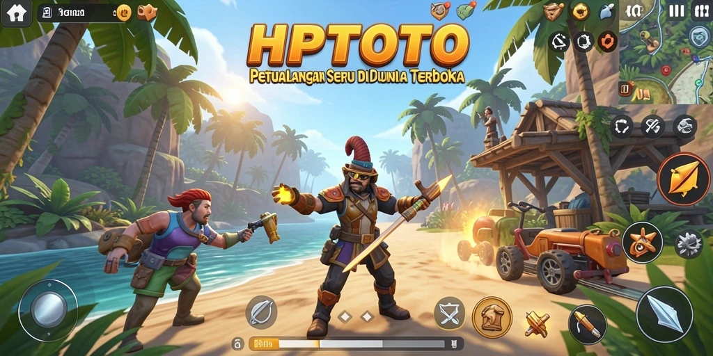 Tampilan gameplay seru di dunia terbuka HPTOTO.