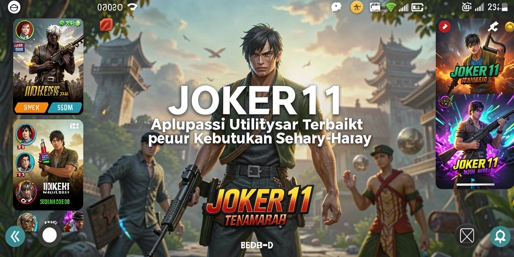 Screenshot utama JOKER11 menampilkan tampilan antarmuka aplikasi Utility yang user-friendly.