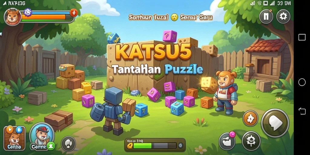 Gameplay KATSU5 menampilkan tantangan puzzle menarik dan seru.