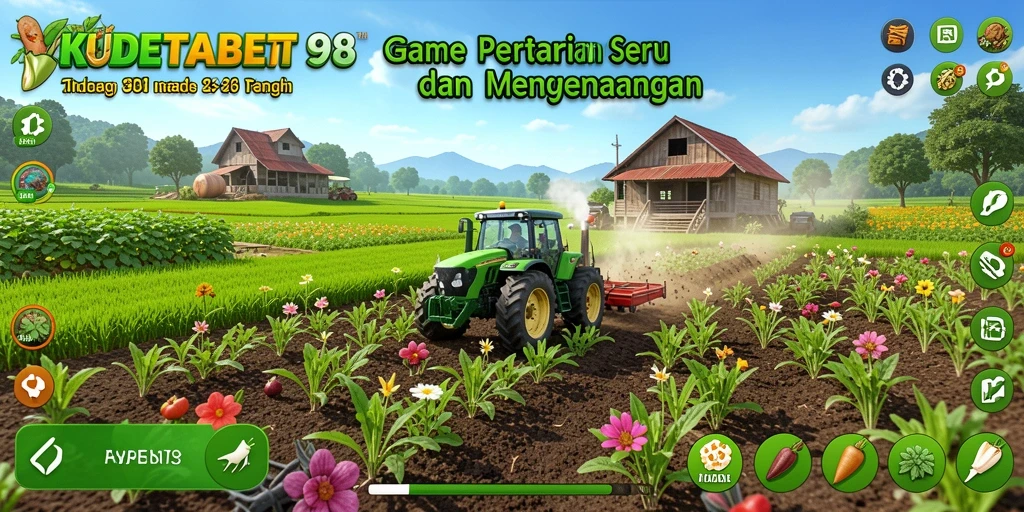 Tampilan menarik dari gameplay KUDETABET98 yang menampilkan lahan pertanian.