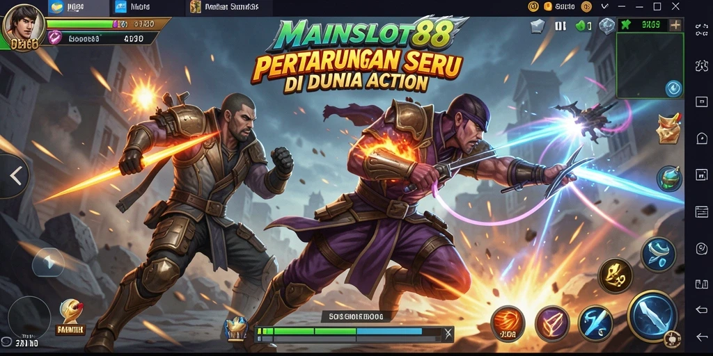 Tampilan gameplay Action yang seru dan mendebarkan.