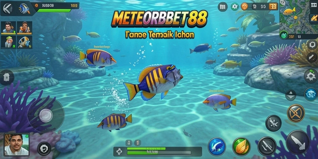 Gameplay seru Tembak Ikan yang memukau di METEORBET88.