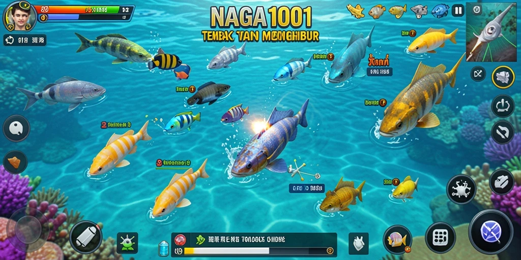 Tampilan menarik dari gameplay Tembak Ikan di NAGA1001.