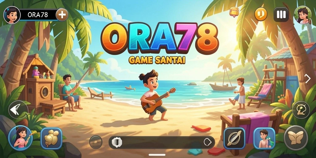 Tampilan gameplay ORA78 yang penuh warna dan menarik.