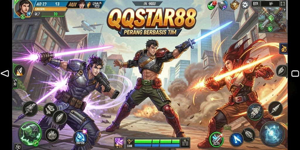 Tangkapan layar dari gameplay QQSTAR88 dengan aksi tembak-menembak yang intens.