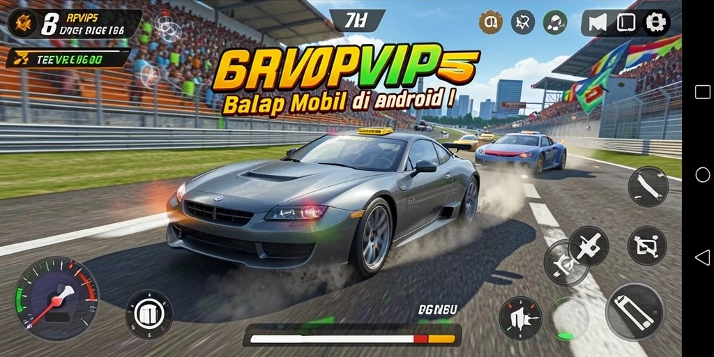 Screenshot RPVIP5 menampilkan aksi balap yang seru dan dinamika yang menegangkan.