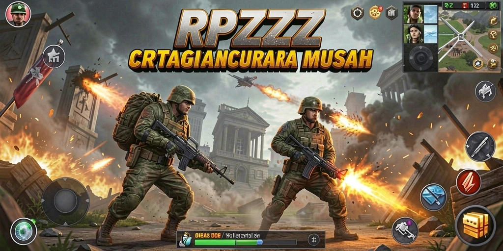 Tampilan gameplay RPZZZ dengan strategi yang mendebarkan.