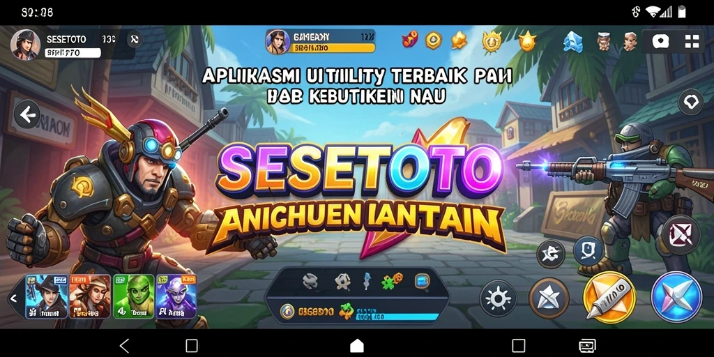 Tampilan utama SESETOTO yang menampilkan berbagai fitur Utility.