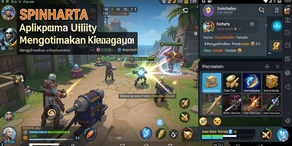 Tampilan antarmuka SPINHARTA yang mudah dipahami dan menarik.