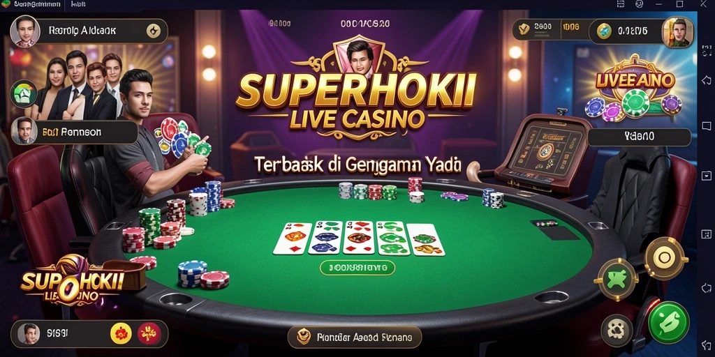 Gameplay menarik SUPERHOKI dengan dealer profesional di Live Casino.
