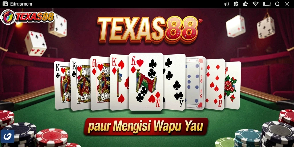 Screenshot utama TEXAS88 menampilkan pengalaman bermain Domino yang seru.
