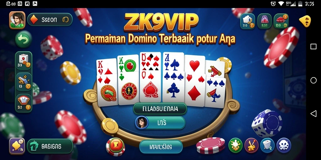 Screenshot gameplay ZK9VIP menunjukkan keseruan bermain Domino online.